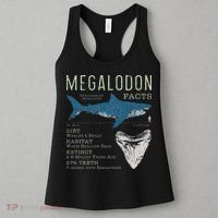Megalodon Meg Facts Funny Shark Lover Gift Women's Tank Top thumb 3