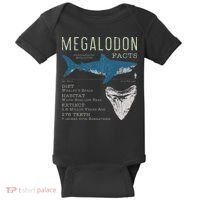 Megalodon Meg Facts Funny Shark Lover Gift Baby Bodysuit thumb 0