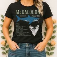 Megalodon Meg Facts Funny Shark Lover Gift Women's T-Shirt thumb 2