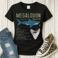 Megalodon Meg Facts Funny Shark Lover Gift Women's T-Shirt thumb 3
