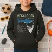 Megalodon Meg Facts Funny Shark Lover Gift Kids Hoodie thumb 2