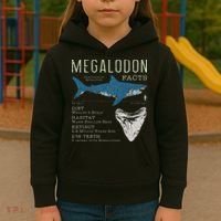 Megalodon Meg Facts Funny Shark Lover Gift Kids Hoodie thumb 3