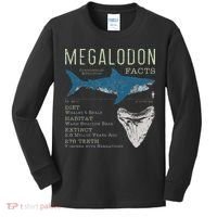 Megalodon Meg Facts Funny Shark Lover Gift Kids Long Sleeve Shirt thumb 0