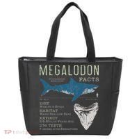 Megalodon Meg Facts Funny Shark Lover Gift Tote Bag thumb 0
