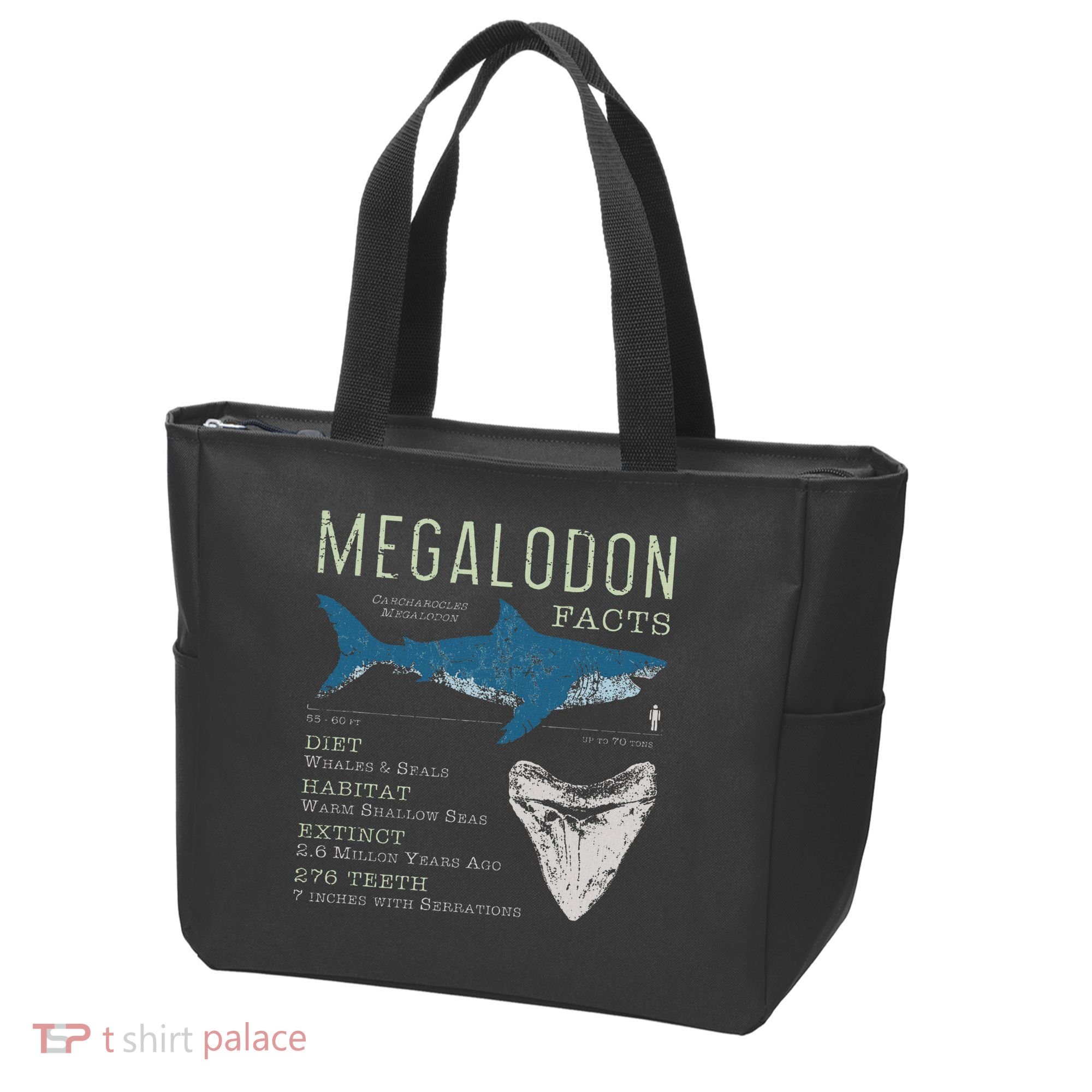 Megalodon Meg Facts Funny Shark Lover Gift Tote Bag