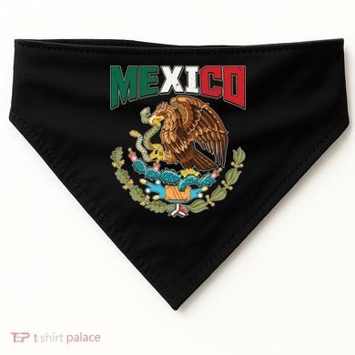 Mexico Mexican Flag Eagle And Snake USA-Made Doggie Bandana