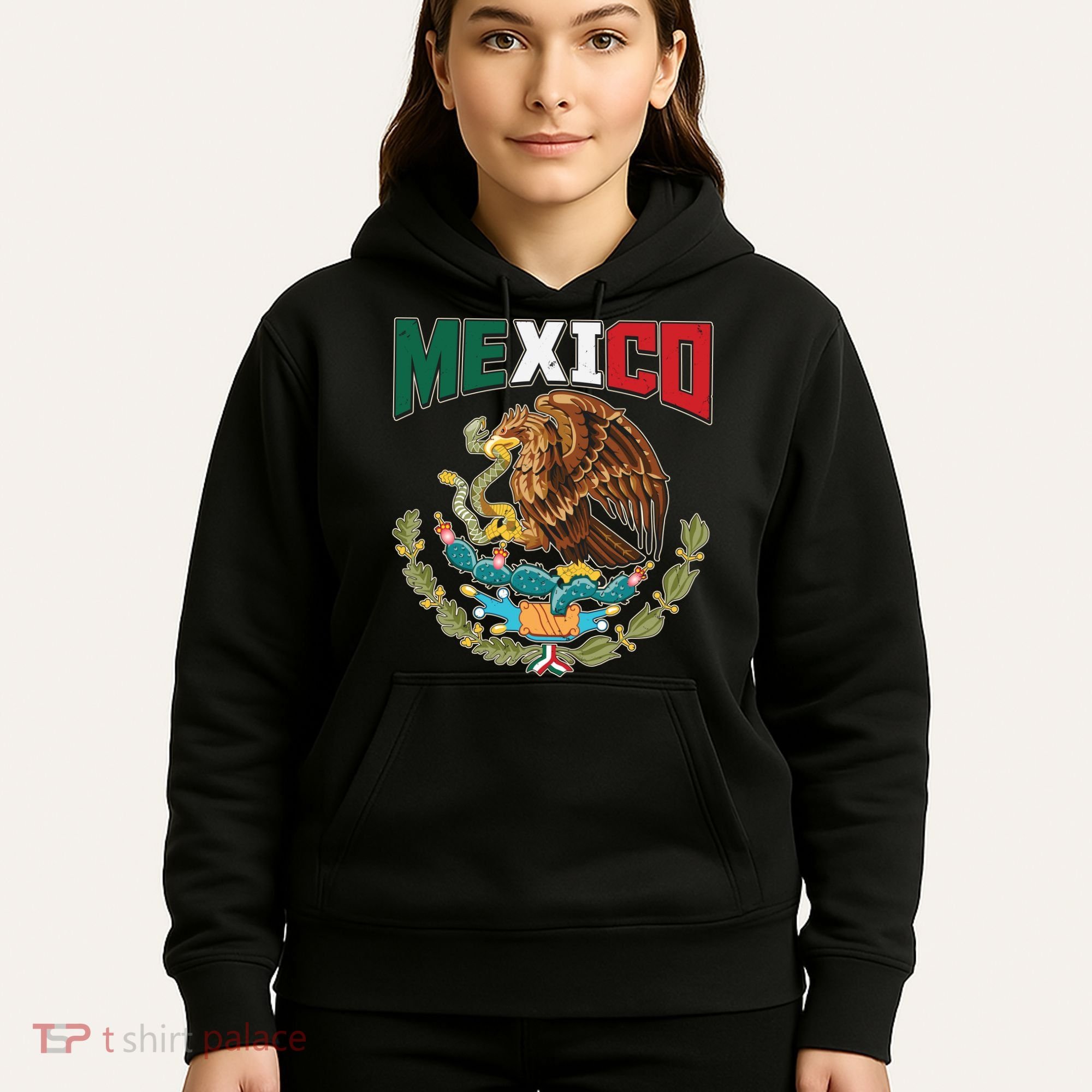 Mexico Mexican Flag Eagle And Snake Hoodie