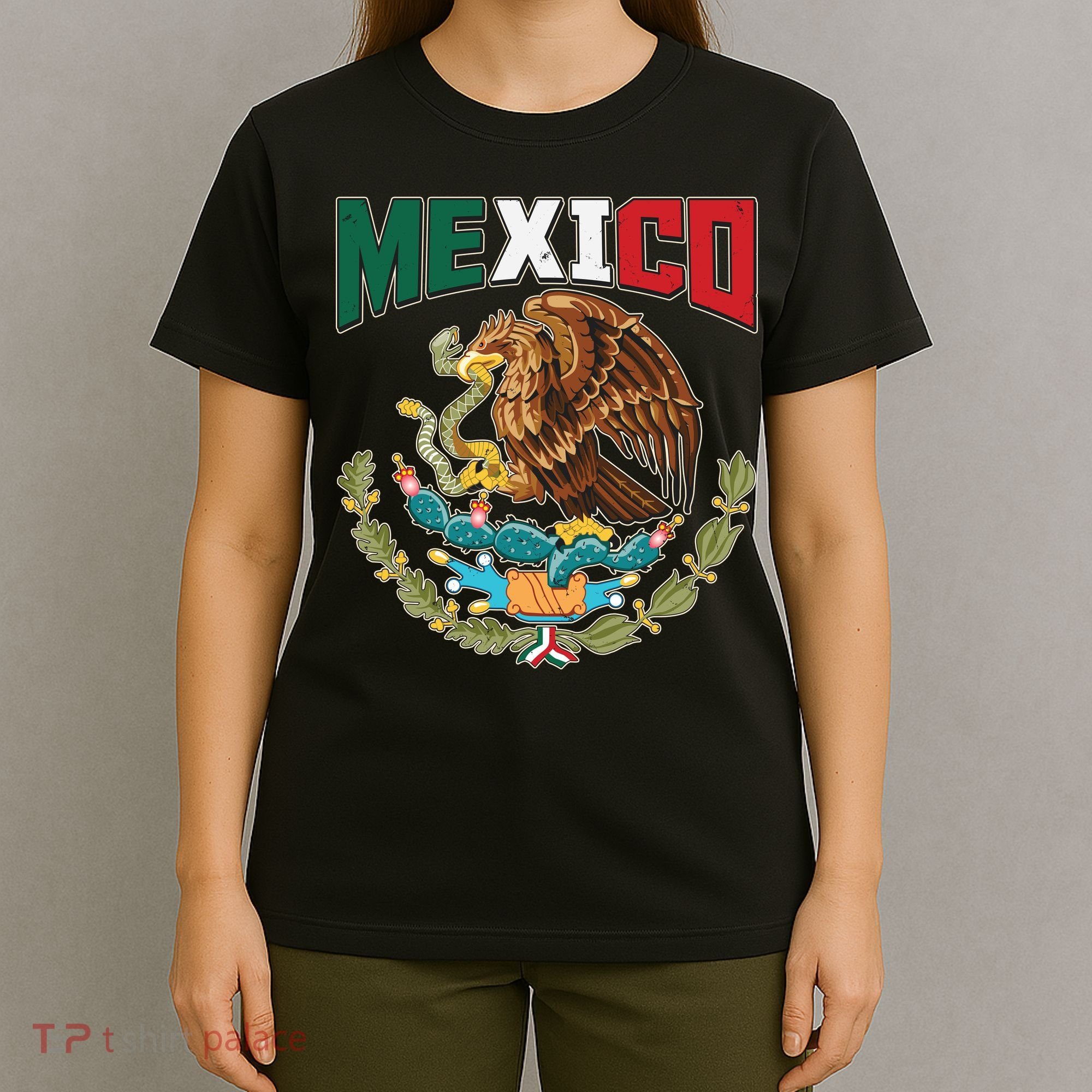 Mexico Mexican Flag Eagle And Snake T-Shirt