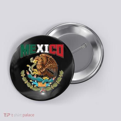 Mexico Mexican Flag Eagle And Snake Button