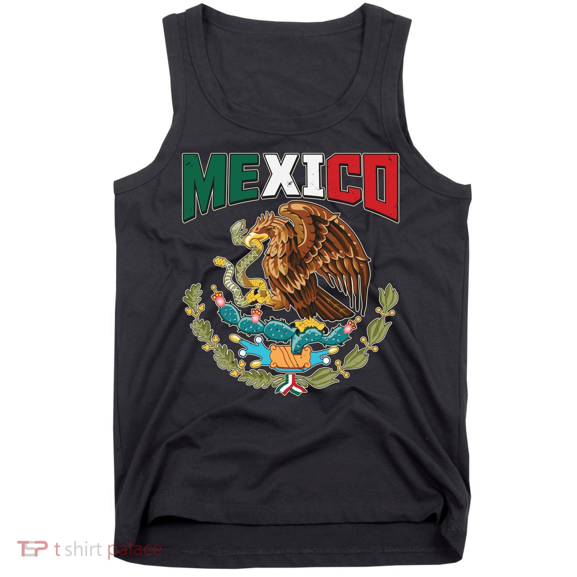 Mexico Mexican Flag Eagle And Snake Tank Top