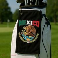 Mexico Mexican Flag Eagle And Snake Golf Towel thumb 2