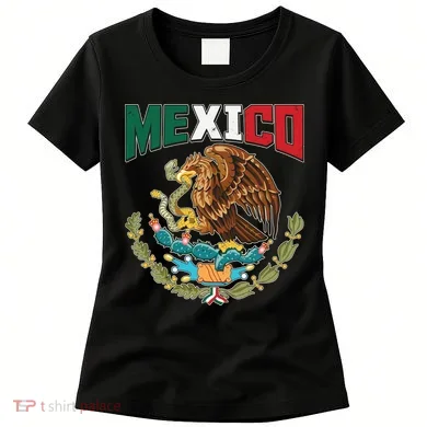 Mexico Mexican Flag Eagle And Snake Women's T-Shirt