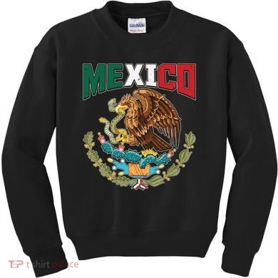 Mexico Mexican Flag Eagle And Snake Kids Sweatshirt