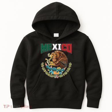 Mexico Mexican Flag Eagle And Snake Kids Hoodie