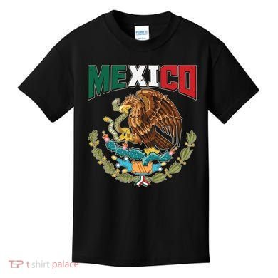 Mexico Mexican Flag Eagle And Snake Kids T-Shirt
