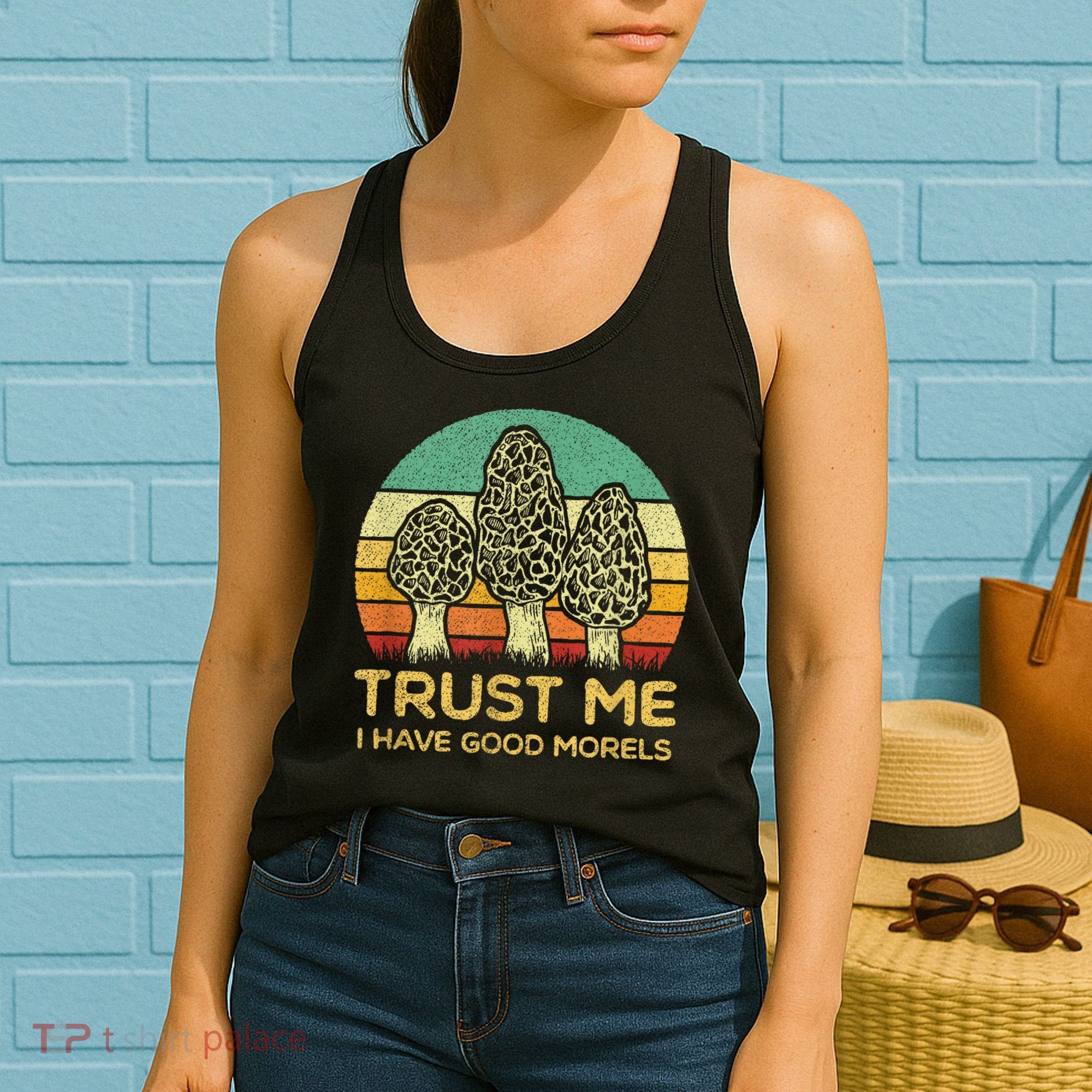 Morel Mushroom Funny Foraging Morels Hunters Women's Tank Top
