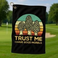 Morel Mushroom Funny Foraging Morels Hunters Golf Towel thumb 1