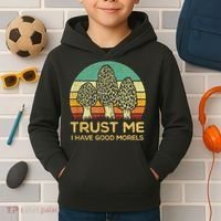 Morel Mushroom Funny Foraging Morels Hunters Kids Hoodie thumb 2