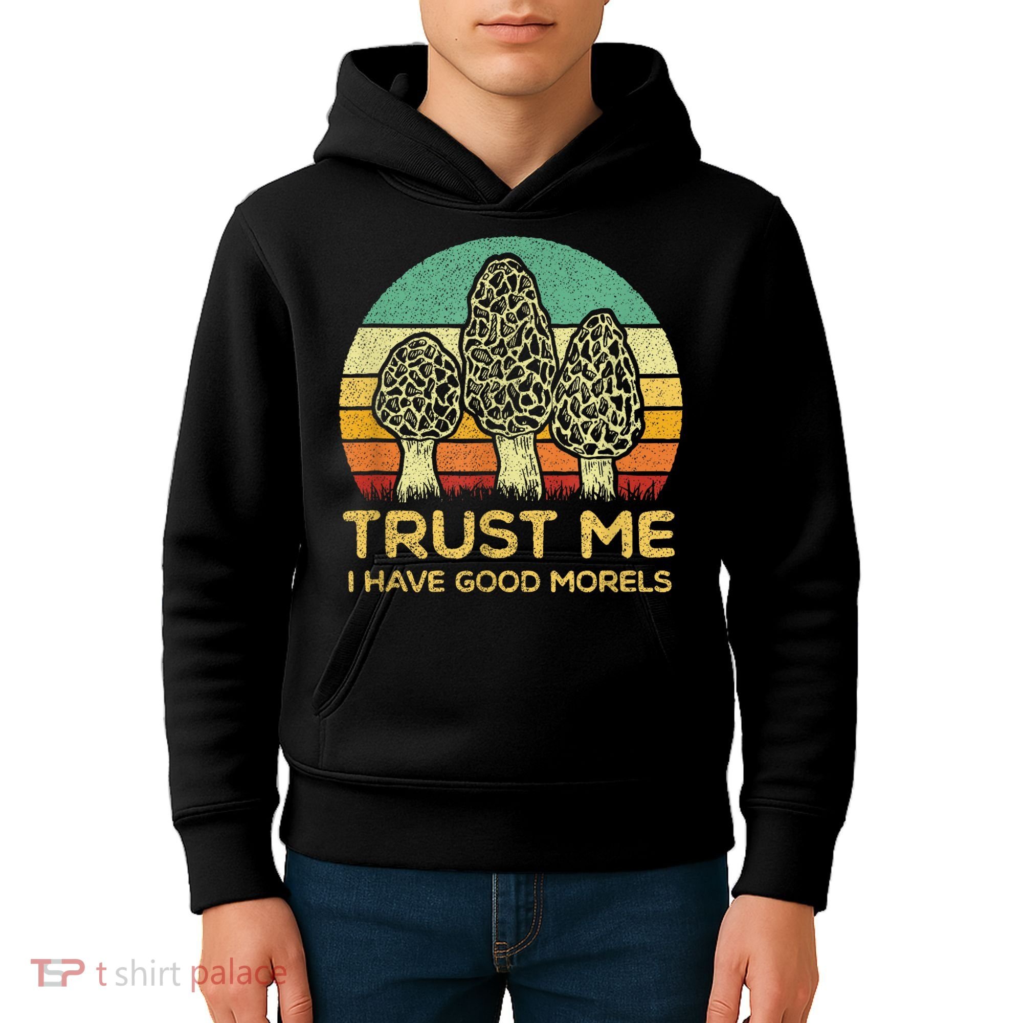 Morel Mushroom Funny Foraging Morels Hunters Kids Hoodie