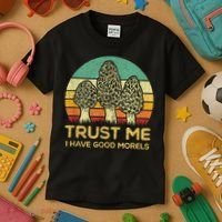 Morel Mushroom Funny Foraging Morels Hunters Kids T-Shirt thumb 3
