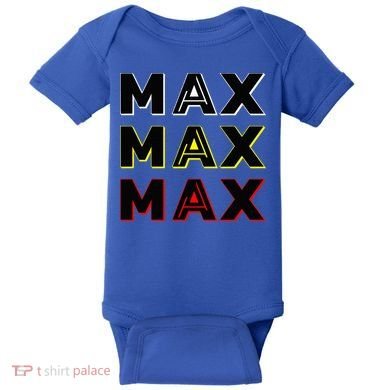 Max Max Formula Racing Driver Fan Team Box Box Box Baby Bodysuit