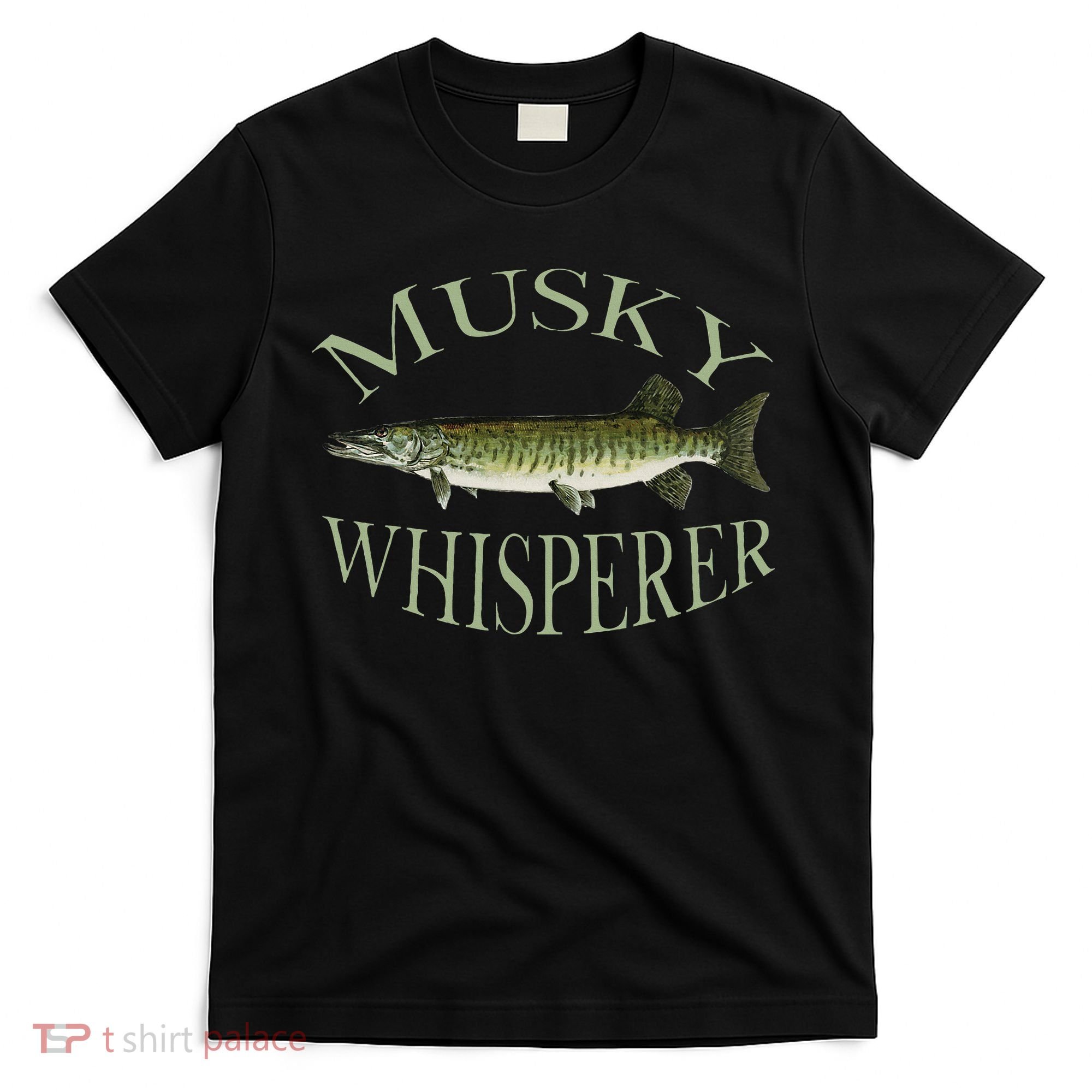 Musky Muskellunge Fish Illustration Art Fishing Angler Gear T-Shirt
