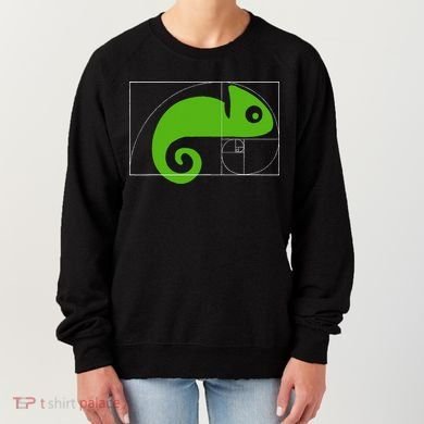 Math Mathematics Fibonacci Sequence Chameleon Golden Ratio Women's Sweatshirt