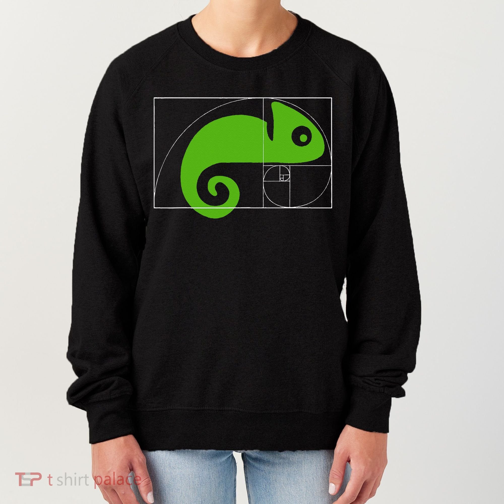 Math Mathematics Fibonacci Sequence Chameleon Golden Ratio Women's Sweatshirt