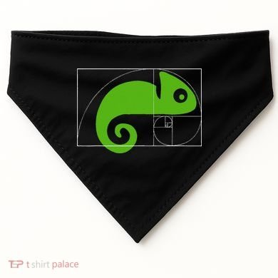 Math Mathematics Fibonacci Sequence Chameleon Golden Ratio USA-Made Doggie Bandana