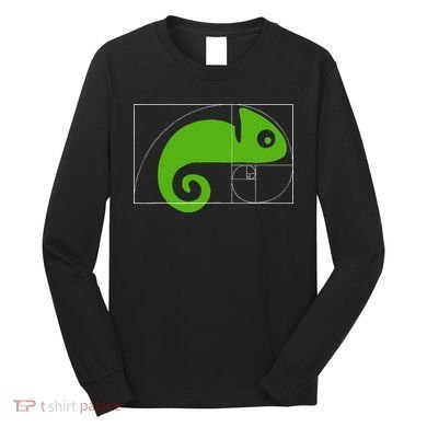 Math Mathematics Fibonacci Sequence Chameleon Golden Ratio Long Sleeve Shirt