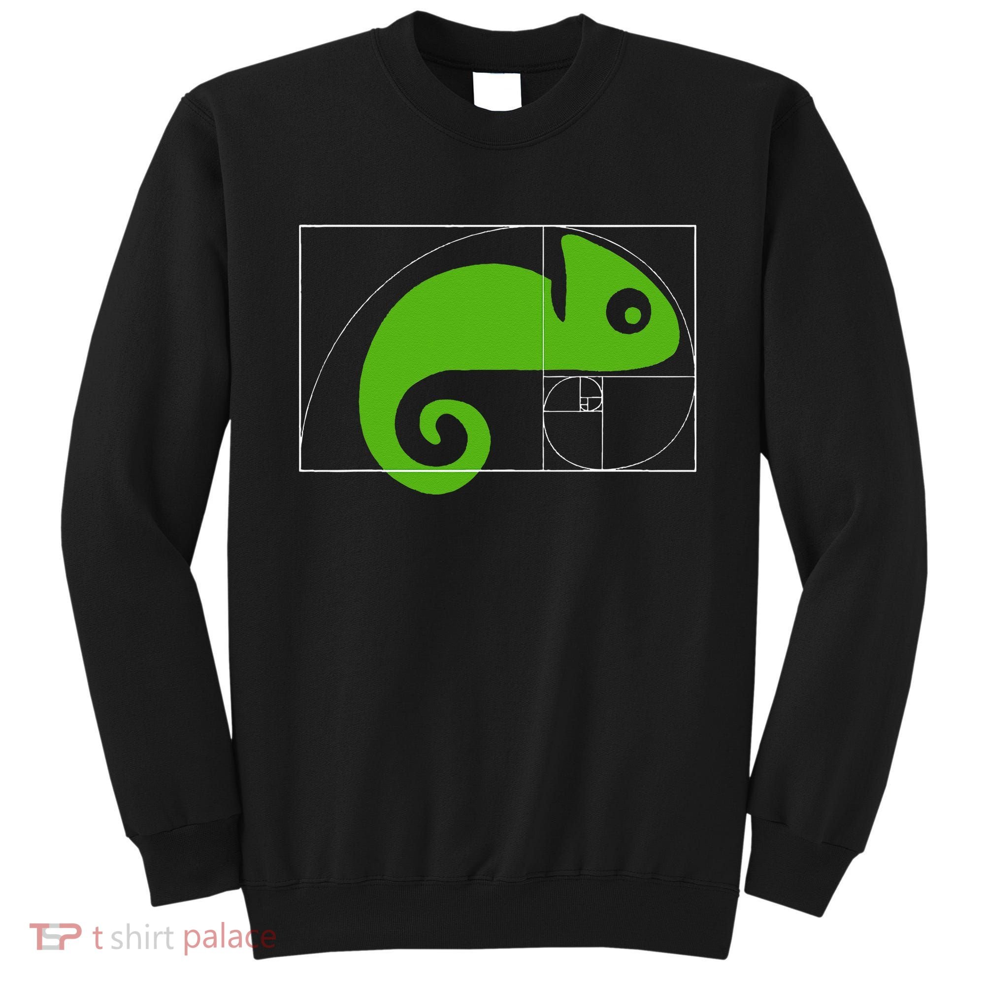 Math Mathematics Fibonacci Sequence Chameleon Golden Ratio Sweatshirt
