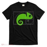 Math Mathematics Fibonacci Sequence Chameleon Golden Ratio T-Shirt thumb 0
