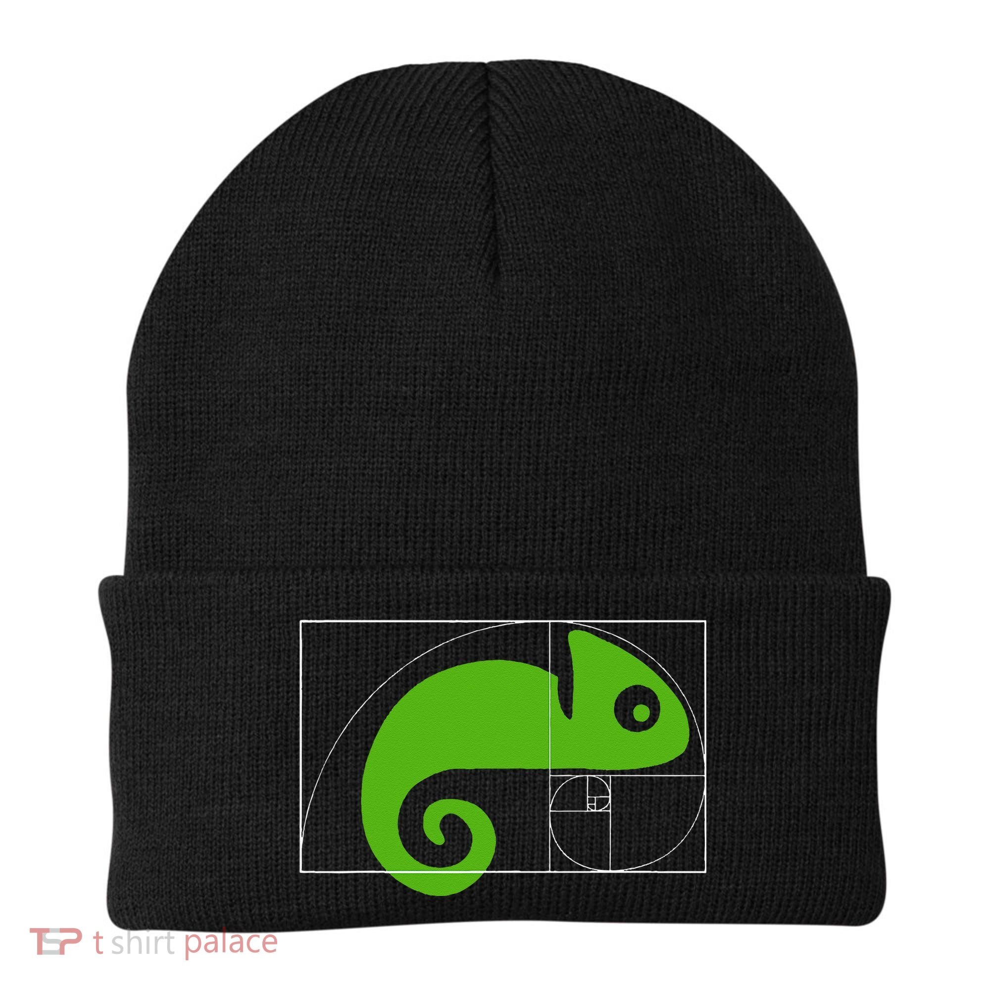 Math Mathematics Fibonacci Sequence Chameleon Golden Ratio Beanie