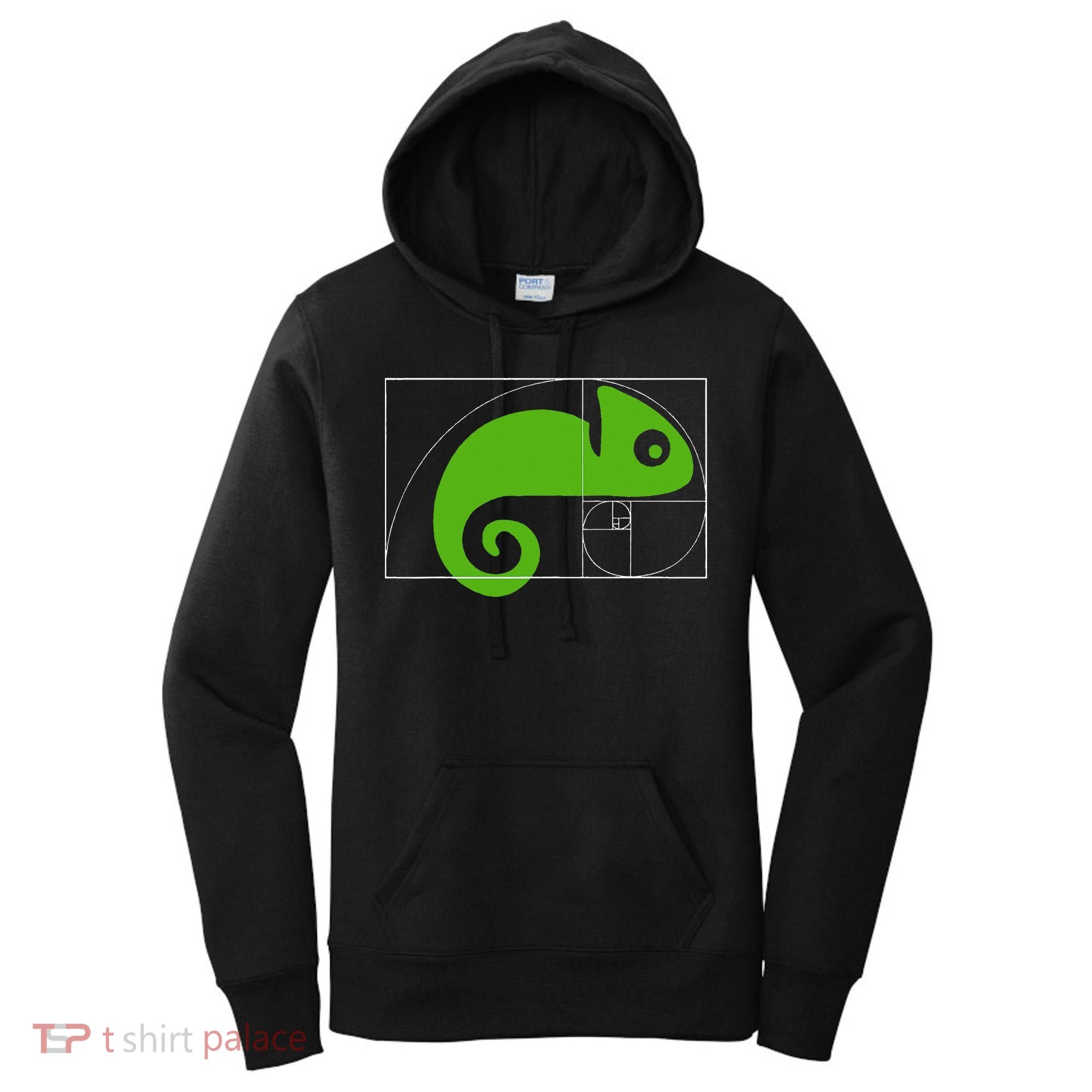 Math Mathematics Fibonacci Sequence Chameleon Golden Ratio Women's Hoodie
