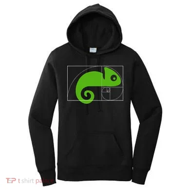 Math Mathematics Fibonacci Sequence Chameleon Golden Ratio Women's Hoodie