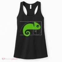 Math Mathematics Fibonacci Sequence Chameleon Golden Ratio Women's Tank Top thumb 0