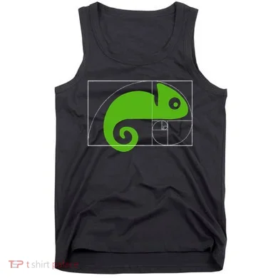 Math Mathematics Fibonacci Sequence Chameleon Golden Ratio Tank Top