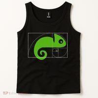 Math Mathematics Fibonacci Sequence Chameleon Golden Ratio Tank Top thumb 2