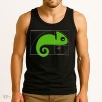 Math Mathematics Fibonacci Sequence Chameleon Golden Ratio Tank Top thumb 3