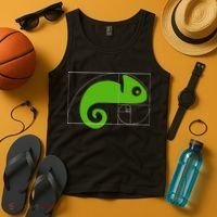 Math Mathematics Fibonacci Sequence Chameleon Golden Ratio Tank Top thumb 4