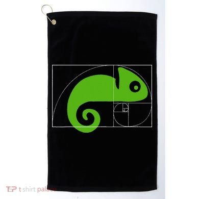 Math Mathematics Fibonacci Sequence Chameleon Golden Ratio Golf Towel