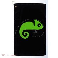 Math Mathematics Fibonacci Sequence Chameleon Golden Ratio Golf Towel thumb 0