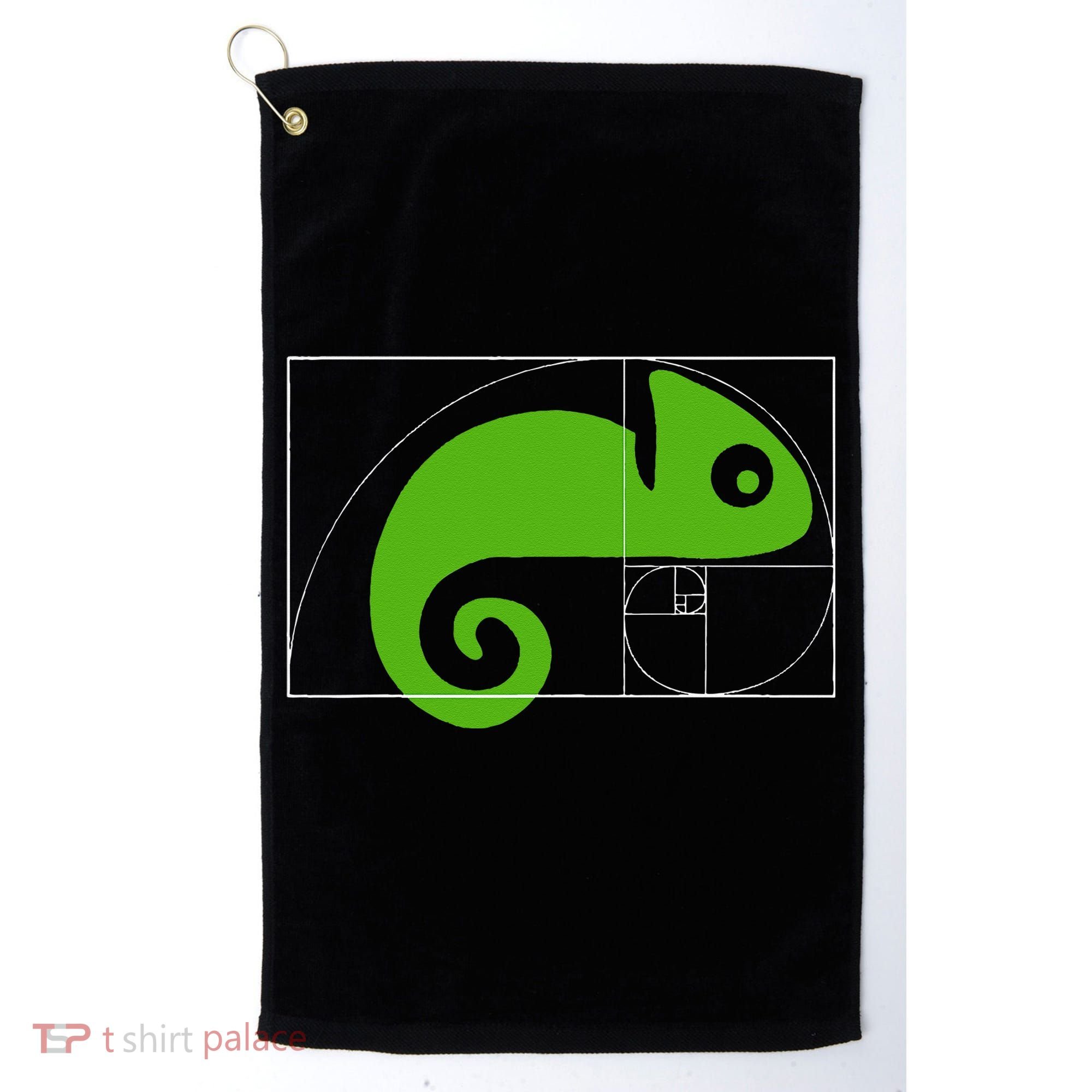 Math Mathematics Fibonacci Sequence Chameleon Golden Ratio Golf Towel