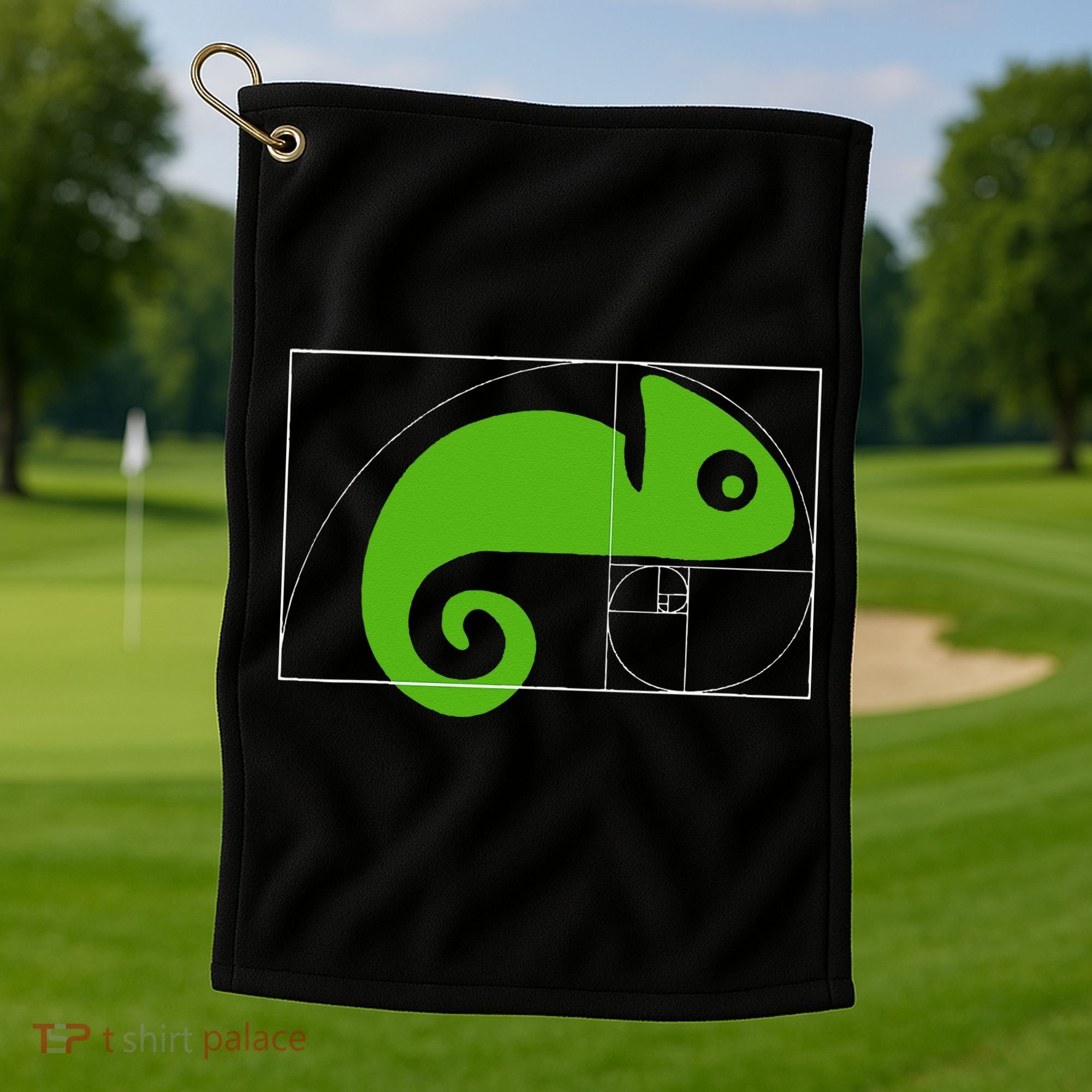 Math Mathematics Fibonacci Sequence Chameleon Golden Ratio Golf Towel