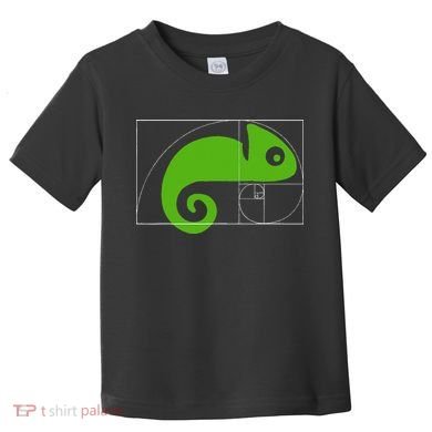 Math Mathematics Fibonacci Sequence Chameleon Golden Ratio Toddler T-Shirt