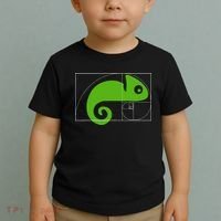 Math Mathematics Fibonacci Sequence Chameleon Golden Ratio Toddler T-Shirt thumb 2