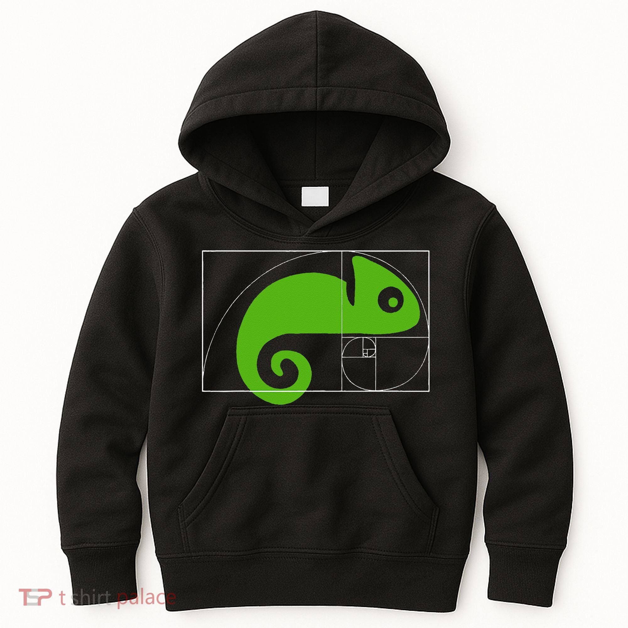 Math Mathematics Fibonacci Sequence Chameleon Golden Ratio Kids Hoodie