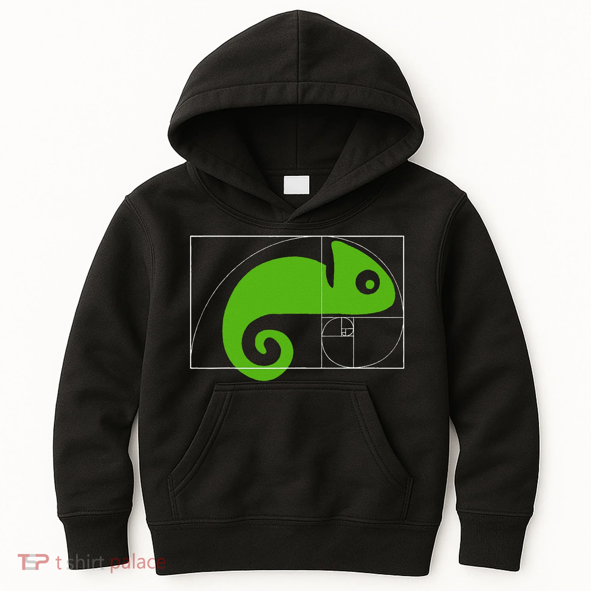 Math Mathematics Fibonacci Sequence Chameleon Golden Ratio Kids Hoodie