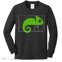 Math Mathematics Fibonacci Sequence Chameleon Golden Ratio Kids Long Sleeve Shirt thumb 0