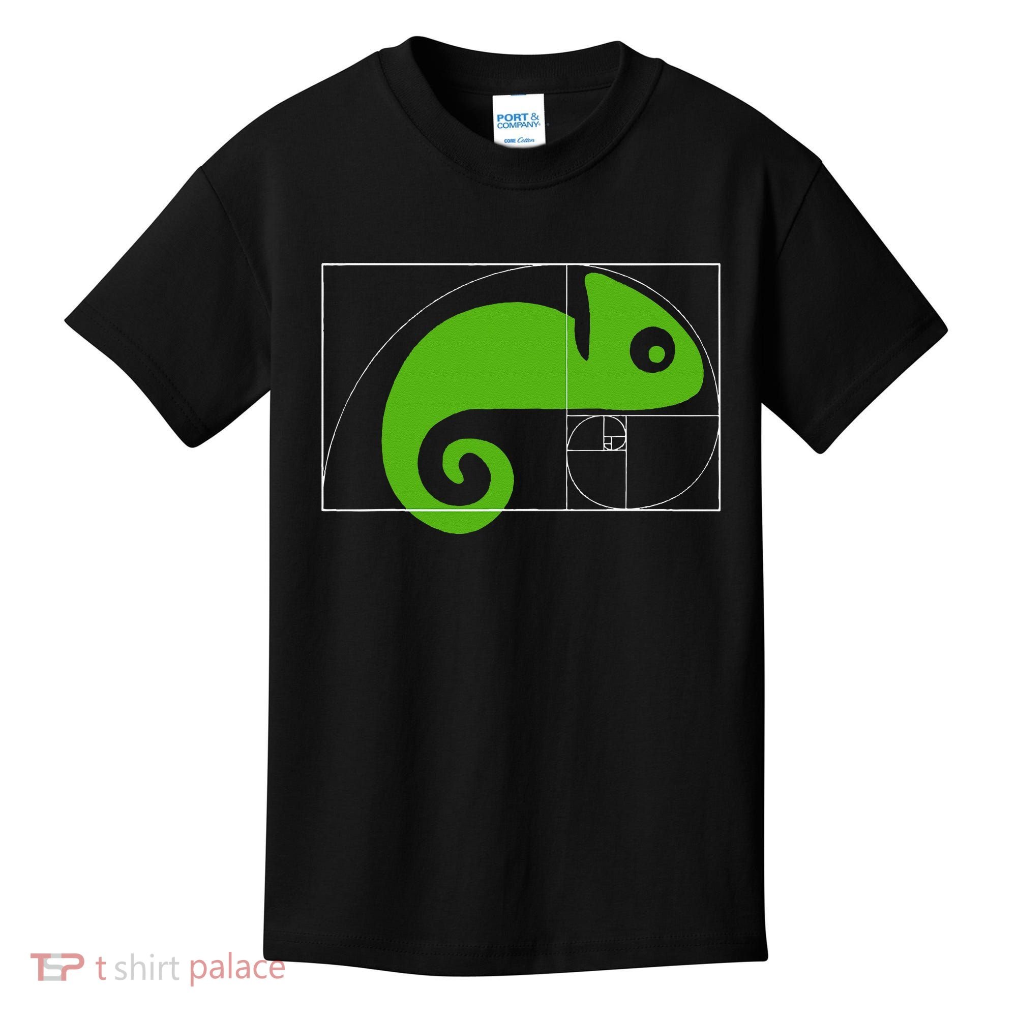 Math Mathematics Fibonacci Sequence Chameleon Golden Ratio Kids T-Shirt